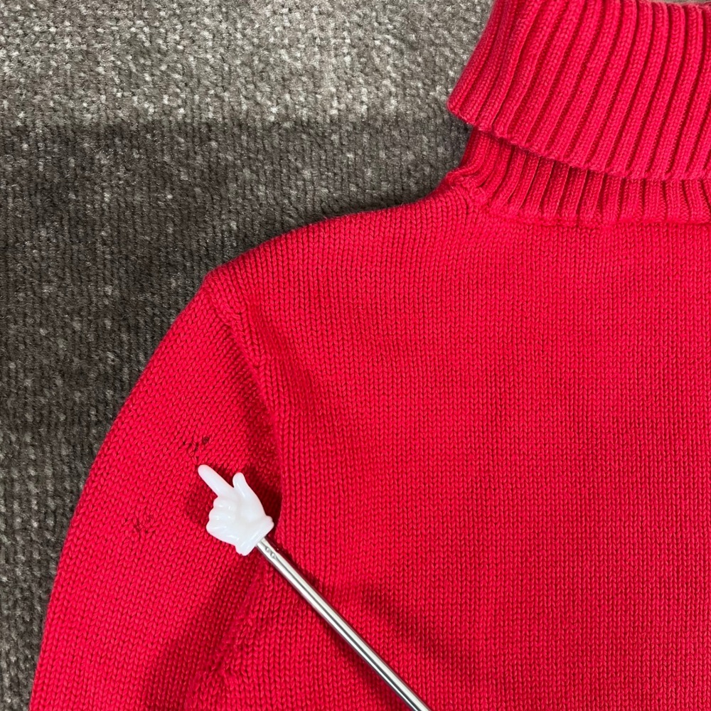 Vintage Polo Ralph Lauren Red Sequin American Flag Turtleneck Sweater Womens‎ S - Picture 6 of 8